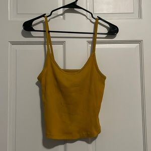 Mustard yellow crop top